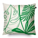 Ver imagem 1 de Almofada Algodão Estampada Folhas 40x40cm Verde - Capa com enchimento