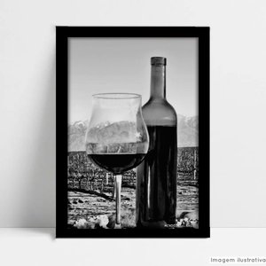 Quadro Decorativo Monumento Cidade Mendoza em Moldura Caixa Tacolado Moldura Caixa Alta 4,5cm Branca