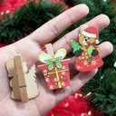 Ver imagem 2 de Jogo Prendedores Decorativo de Natal Urso Enfeite Kit 40pçs
