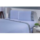 Ver imagem 1 de 2 Fronhas 60x80 100% Algodão 200 Fios Barrado Jacquard Cinza