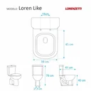 Ver imagem 3 de Assento Sanitário Poliéster Loren Like Branco para vaso Lorenzetti