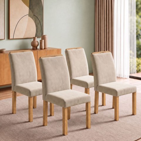 Conjunto 4 Cadeiras para Sala de Jantar Lyra