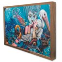 Ver imagem 3 de Quadro Decorativo Caixa Grafite Arte  Tacolado Moldura Caixa Alta 4,5cm Branca sem Vidro 80 X 120cm