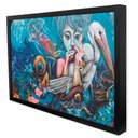 Ver imagem 2 de Quadro Decorativo Caixa Grafite Arte  Tacolado Moldura Caixa Alta 4,5cm Branca sem Vidro 80 X 120cm