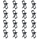 Ver imagem 2 de Kit 4 Jogos de Mesa Bistrô de Madeira com 4 Cadeiras Dobrável Ideal para Bar e Restaurante Preto