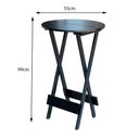 Ver imagem 3 de Kit 4 Jogos de Mesa Bistrô de Madeira com 4 Cadeiras Dobrável Ideal para Bar e Restaurante Preto