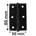 Ver imagem 3 de Dobradiça Porta Preta Caixa 24 Peças - 3.1/2" 86mm Ferca