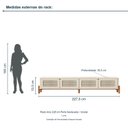 Ver imagem 2 de Rack Arco 228 cm Porta Sextavada Incolar Luna