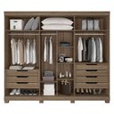 Ver imagem 2 de Guarda Roupa Guarapari Plus com 6 Portas e 7 Gavetas Móveis Rimo Carvalho/Freijo