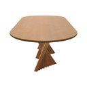 Ver imagem 4 de Mesa de Jantar Dubai Base em Madeira Maciça Tampo Oblongo -amêndoa- Tampo 220x90cm Laminado Cinamomo
