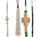 Ver imagem 2 de Adorno Parede Colar Tecido 114x9x9cm Verde Decorativo