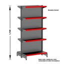 Ver imagem 3 de Gondola Centro 170 Amapa Flex Kit 4 Metros Preto PE VM - Amapá