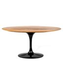 Ver imagem 1 de MESA SAARINEN REDONDA 1,20 BASE PRETA TAMPO AMADEIRADO FREJO