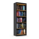 Ver imagem 2 de Livreiro com 5 Nichos Trindade Preto Acetinado Cinamomo