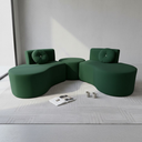 Ver imagem 3 de Sofá Modular Orgânico Monterrey 260cm + Puff Suede Verde