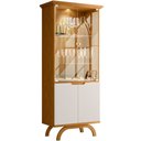 Ver mais imagens de Kit Aparador Buffet Bar Living com Cristaleira Adega Vicky N01 Ypê Off White - Lyam Decor
