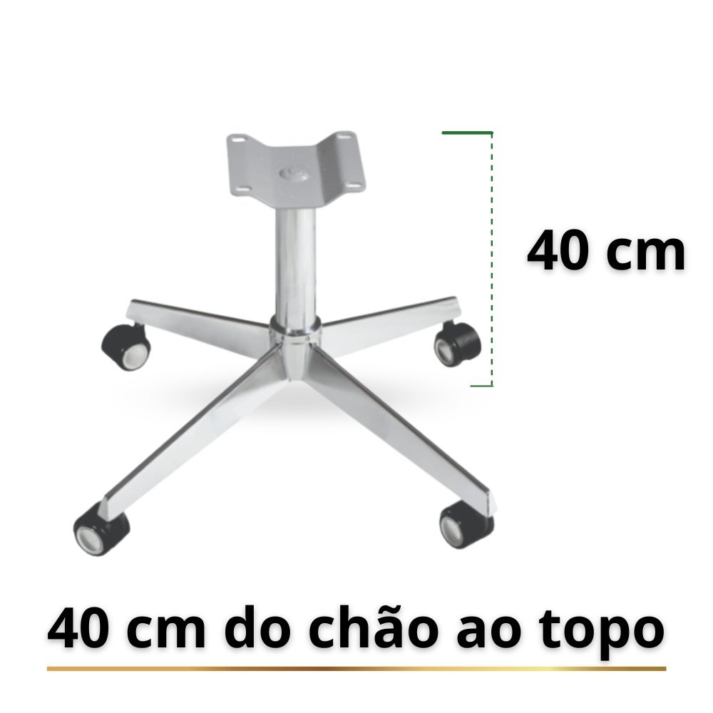 Base Giratória De Metal Com Rodinhas Para Cadeira Poltro - 3