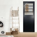 Ver imagem 2 de Porta de Giro Alumínio Preto Basculante Lambril 04V Maxx - 210x100 - Direita