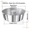 Kit 4 Forma Assadeira Bolo Redonda Com Furo 12 18 20 E 22 Cm - 3