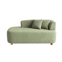 Ver imagem 3 de Sofá Orgânico Curvo Feijão Confortável Sala Estúdio Noma Bouclê Verde Montanari'S Decor