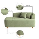 Ver imagem 4 de Sofá Orgânico Curvo Feijão Confortável Sala Estúdio Noma Bouclê Verde Montanari'S Decor