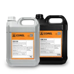 Kit Resina Epóxi e Endurecedor CR  910 de Alta Viscosidade e Baixa Espessura (5 kg + 2,55 kg) para R - 1