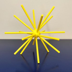 Ouriço Decorativo GG - 24 Cm Altura - Estatueta - Decoração -Toque 3D: Amarelo