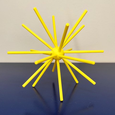 Ouriço Decorativo GG - 24 Cm Altura - Estatueta - Decoração -Toque 3D: Amarelo