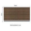 Ver imagem 7 de Aéreo Glamy 60cm 1 Porta Suspensa Rustic/Branco Madesa