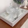 Bandeja Espelhada Decorativa Salar Cozinha Cantinho do Café Espelhada 50cm por 30cm Off White - 8