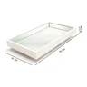 Bandeja Espelhada Decorativa Salar Cozinha Cantinho do Café Espelhada 50cm por 30cm Off White - 2