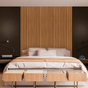 Ver imagem 1 de Cabeceira Ripada Para Cama De Casal 140 cm x 250 cm MDF E MDP Nature Shop Jm
