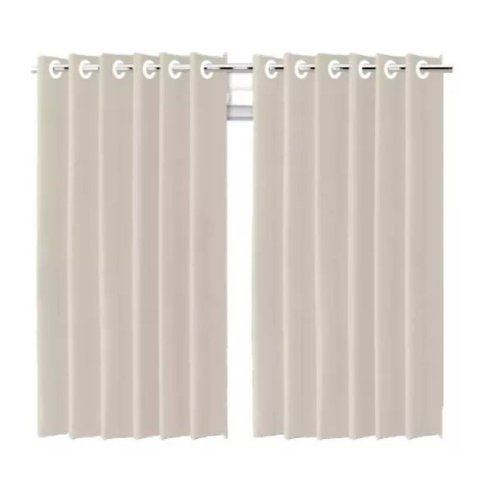 Cortina Blackout Bege C/ Ilhos - 280x250cm