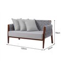 Ver imagem 4 de Namoradeira Design Clean Confortavel para Ambientes Modernos Cinza Poesia