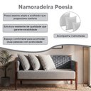 Ver imagem 2 de Namoradeira Design Clean Confortavel para Ambientes Modernos Cinza Poesia