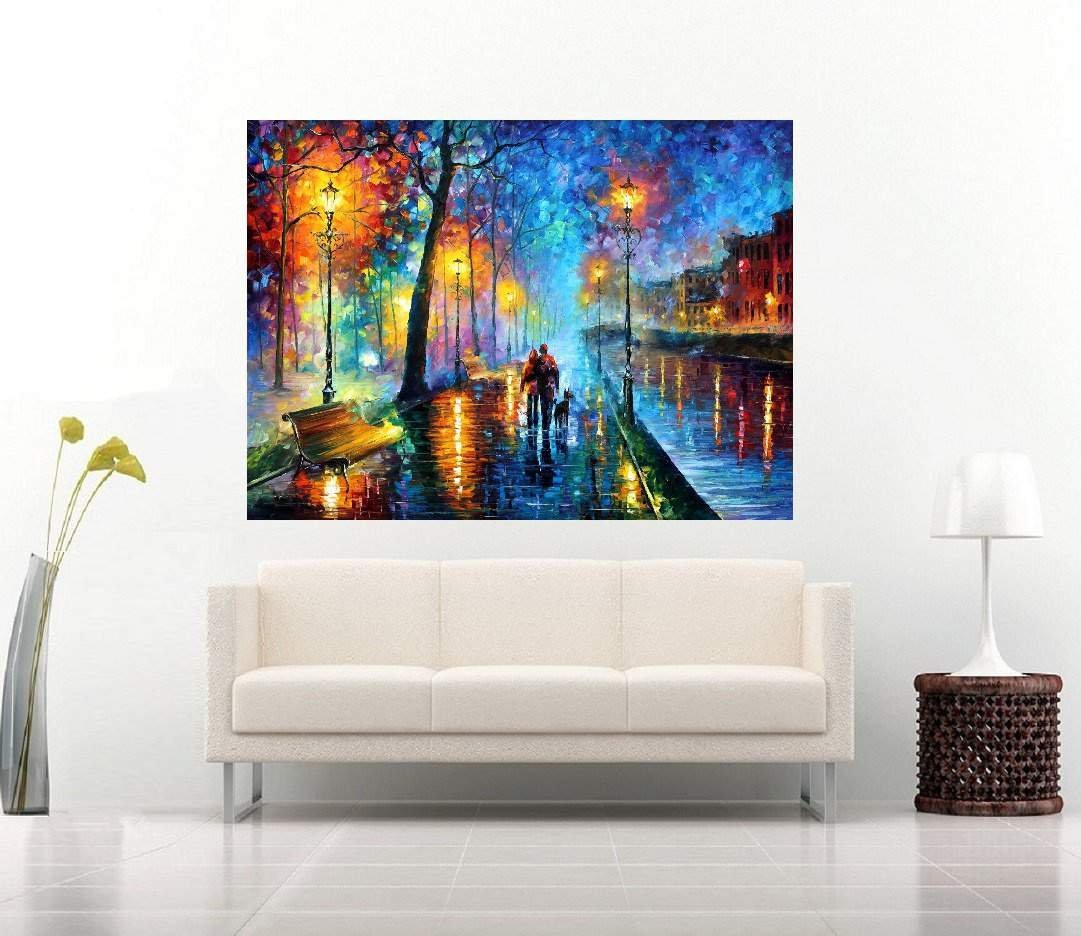 Quadro Pintura Tela Cidade Paisagem Urbana 4016: 90cm (A) x 120cm (L) - 3