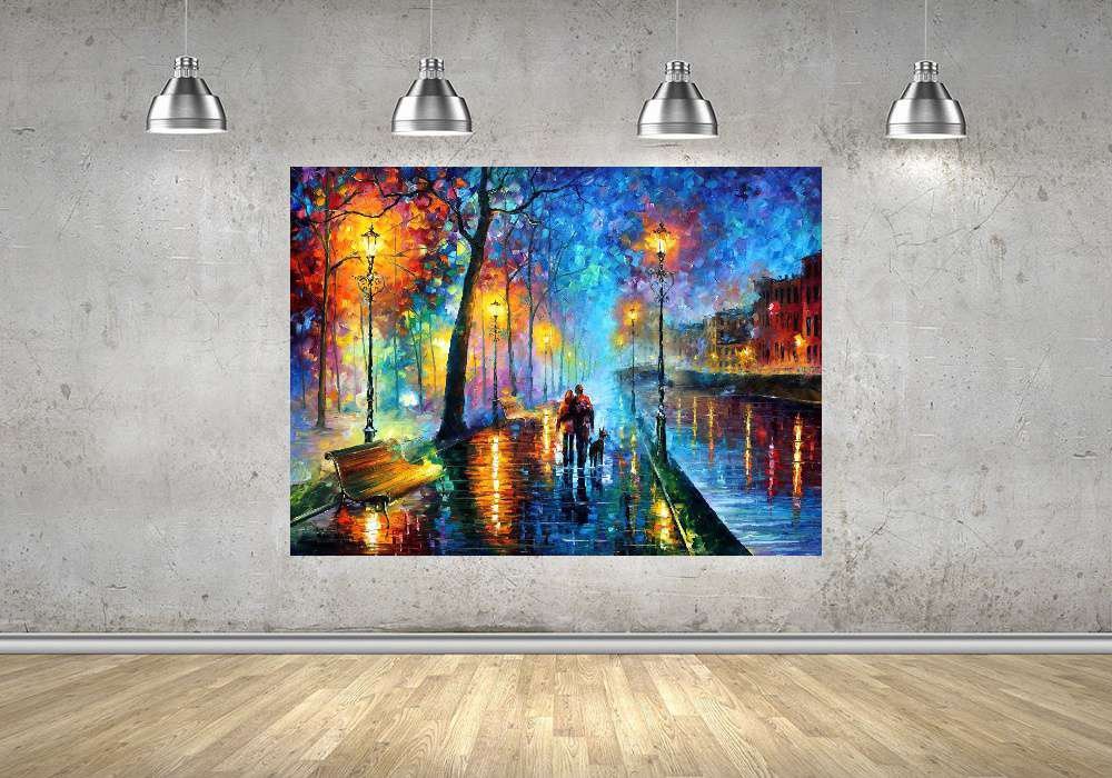 Quadro Pintura Tela Cidade Paisagem Urbana 4016: 90cm (A) x 120cm (L) - 4