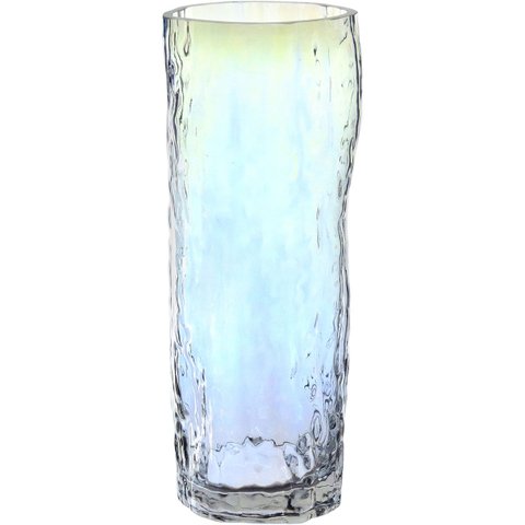 Vaso Decorativo Enfeite Planta Tronco Vidro 25x10x10cm Transparente