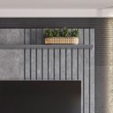 Ver imagem 4 de Painel Bless 1.6 Ripado C/ Prateleira e Nicho Cimento Queimado/cinza - Lukaliam