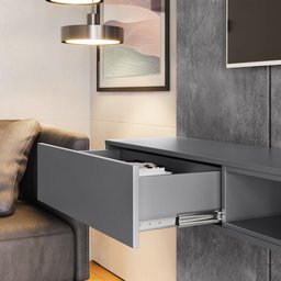 Painel Bless 1.6 Ripado C/ Prateleira e Nicho Cimento Queimado/cinza - Lukaliam - 3 Painel Bless 1.6 Ripado C/ Prateleira e Nicho Cimento Queimado/cinza - Lukaliam - 3