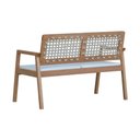 Ver imagem 3 de Sofá 2 Lugares/Namoradeira Garden Madeira Maciça Assento Estofado Encosto Trançado Corda - Natural A