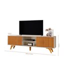 Ver imagem 3 de Rack Gaia 2,20m para Tv 75" com 2 Portas Mavaular:naturalle/off