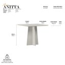 Ver imagem 3 de Conjunto Sala de Jantar Mesa 120cm Tampo Vidro/MDF Anitta com 4 Cadeiras Amanda