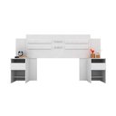 Ver imagem 1 de Cabeceira Cama Box Madeirado Casal Triunfo c/ 2 Gavetas Branco - Demóbile