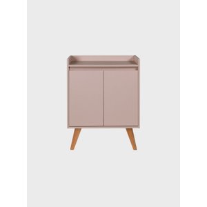 Aparador Buffet 60cm Retro Mdf Rosa Madri - On Móveis