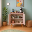 Ver imagem 2 de Aparador Buffet 60cm Retro MDF Rosa Madri - On Móveis