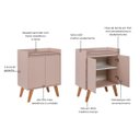 Ver imagem 3 de Aparador Buffet 60cm Retro MDF Rosa Madri - On Móveis