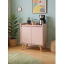 Ver imagem 1 de Aparador Buffet 60cm Retro MDF Rosa Madri - On Móveis