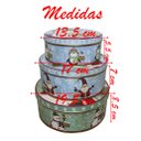 Ver imagem 2 de Conjunto De Latas Natalinas Turma Do Polo Norte Para Doces Chocolates