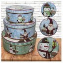 Ver imagem 1 de Conjunto De Latas Natalinas Turma Do Polo Norte Para Doces Chocolates